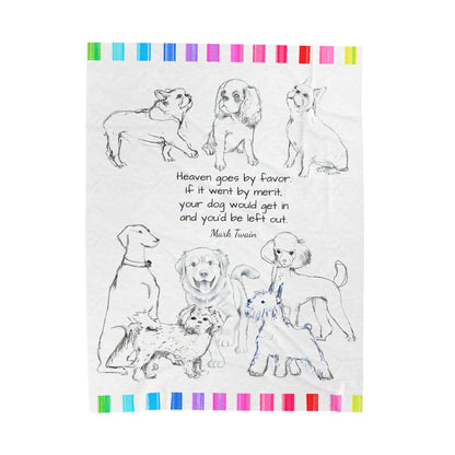 Dogi Fun Inspirational, Velveteen Plush Blanket
