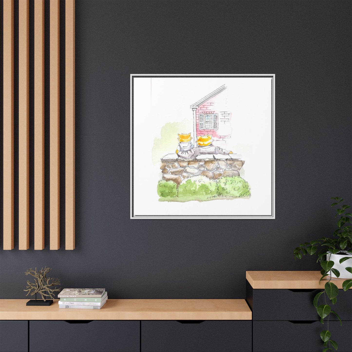 Kitty Fun Matte Canvas Framed