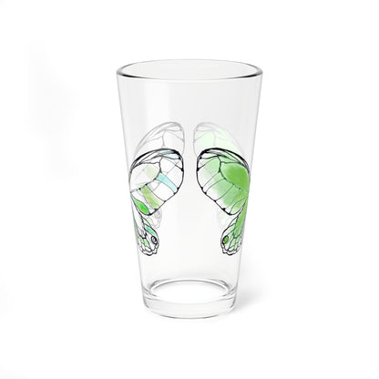 Mixing Glass, 16oz Butterfly Colorful Watercolor