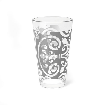 Mixing Glass, 16oz Scrollwork Art