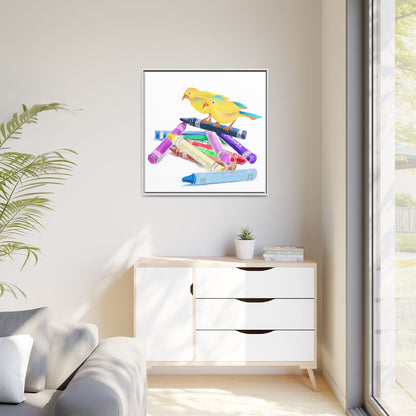 Jolly Birds Matte Canvas Framed