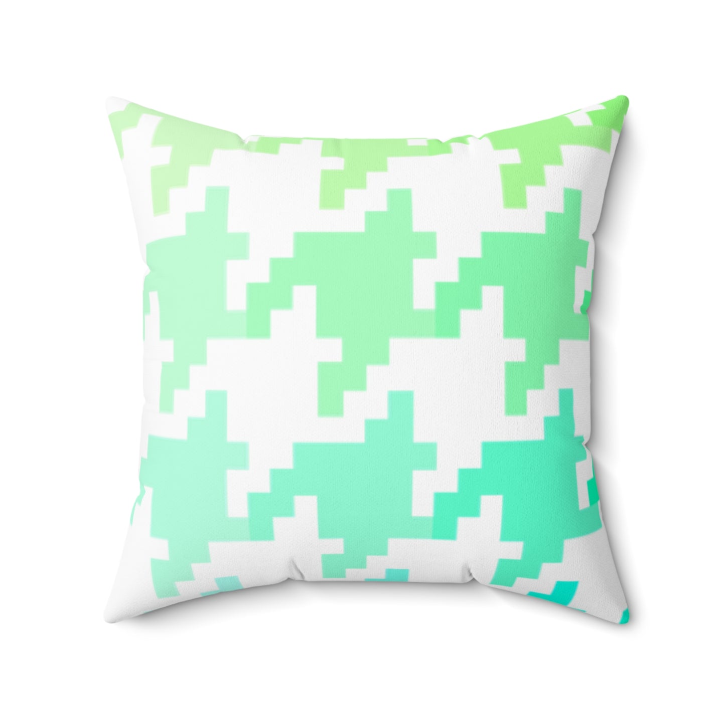 Hounds Tooth Fun Pillow Green/Aqua