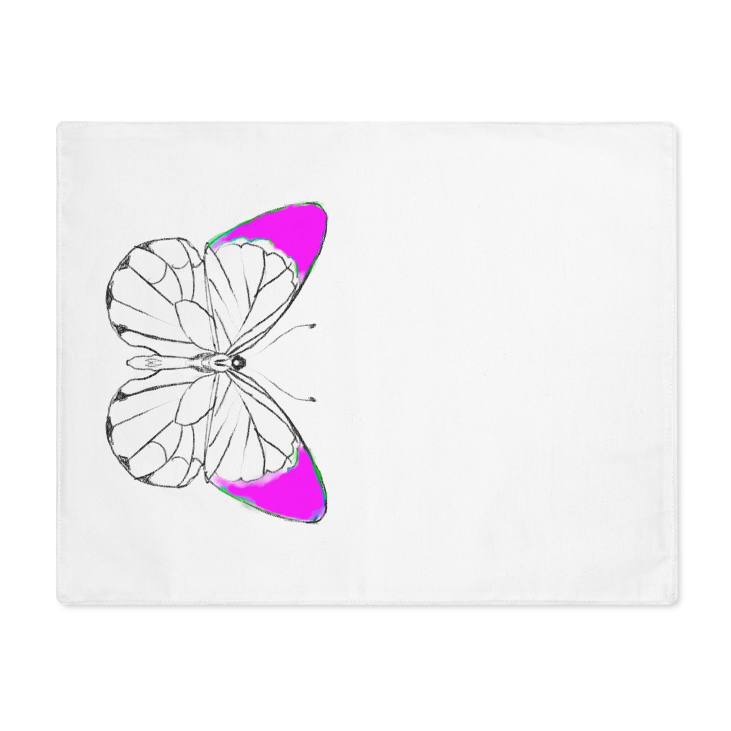 Placemat, 1pc Lucy Butterfly Bright Pink