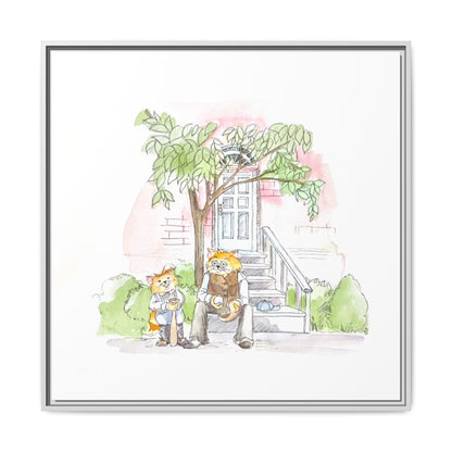 Kitty Fun Matte Canvas Framed