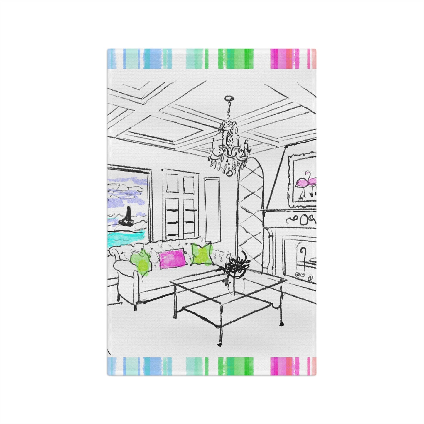 Dish Towels Microfiber Decor Illustration