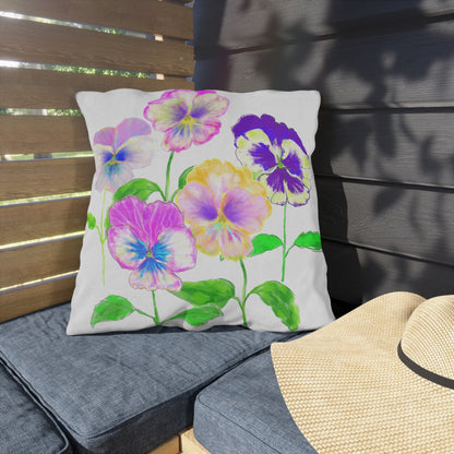 Pansy Parade Outdoor Pillows B