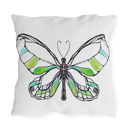 Outdoor Pillows Lulu Butterflies Green