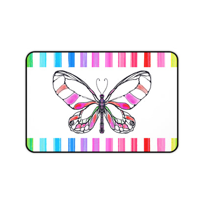 Office Flutterstripe Desk Mat with Multi-color Stripes