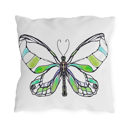 Outdoor Pillows Lulu Butterflies Green