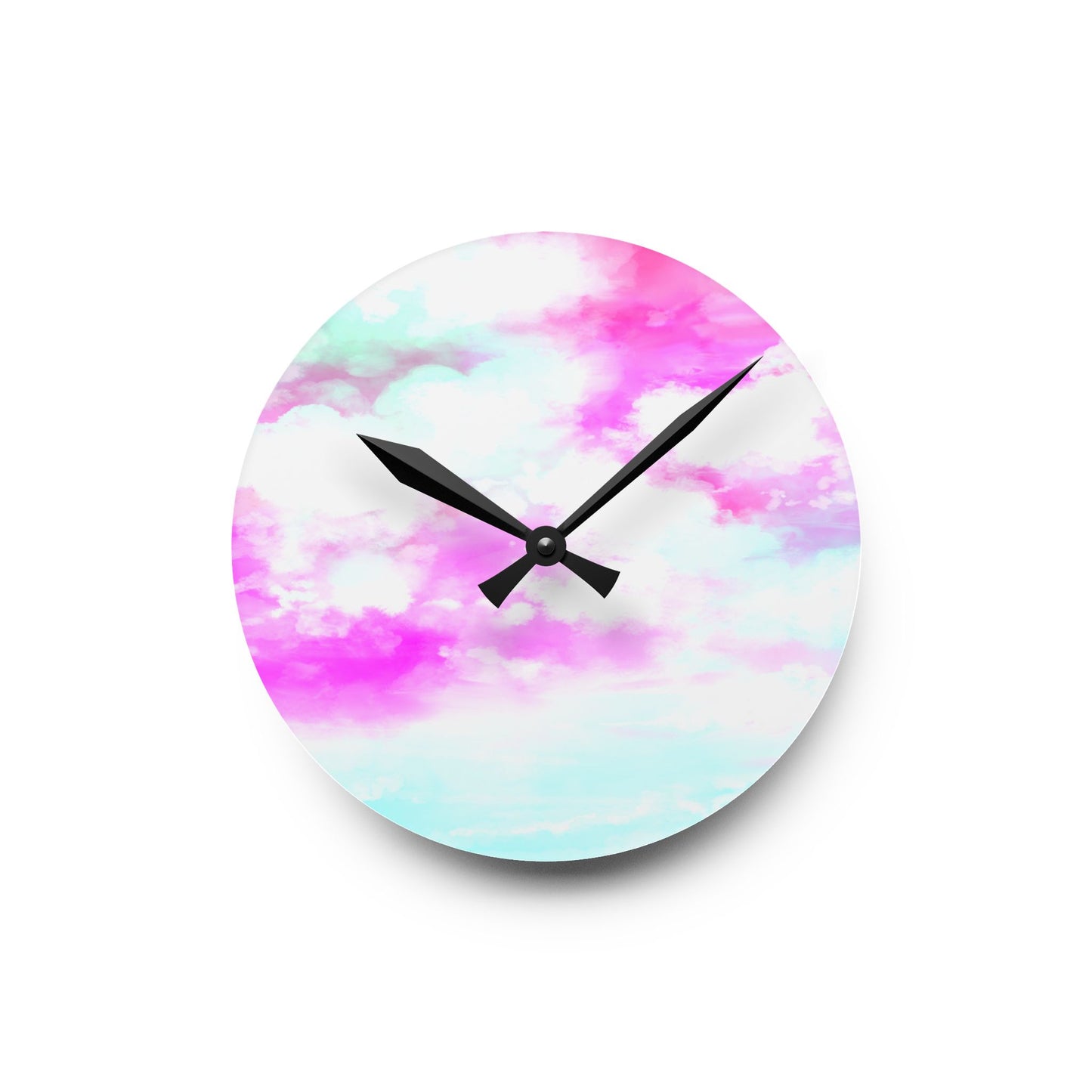 Joyful Landscapes  Wall Clock, Raspberry  Skies