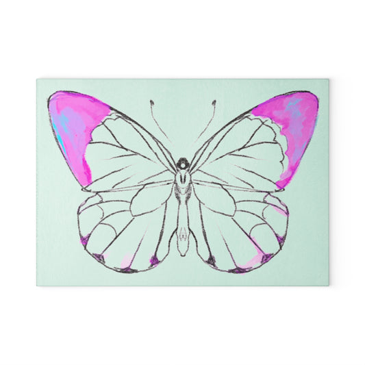 Chroma Glass Cutting Board Raspberry