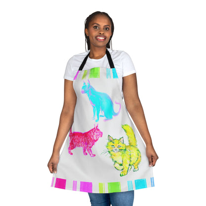 Aprons Colorful Watercolor Cats