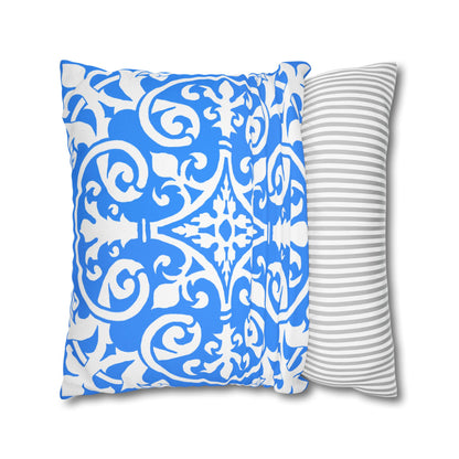 Blue and White Porcelain Square Pillowcase