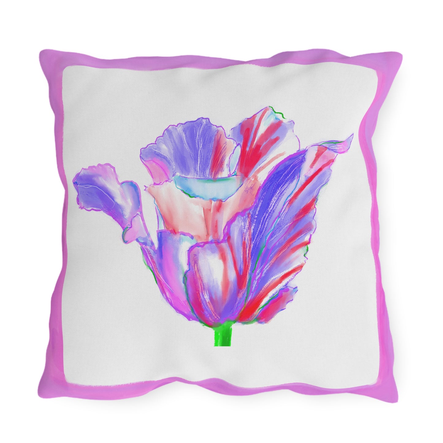 Vibrant Tulips Outdoor Pillows