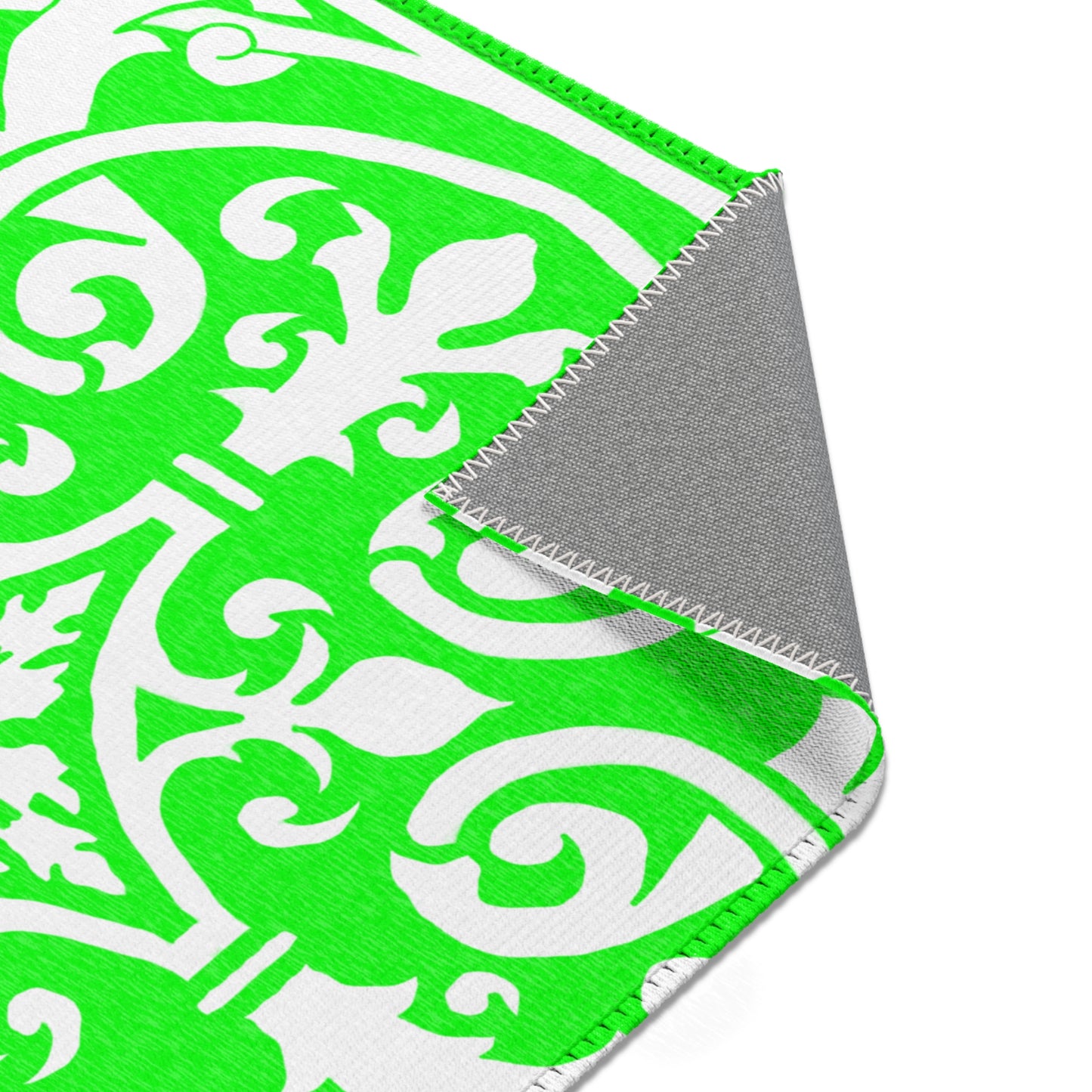 Scrollwork Indoor/Outdoor Rug Bright Green