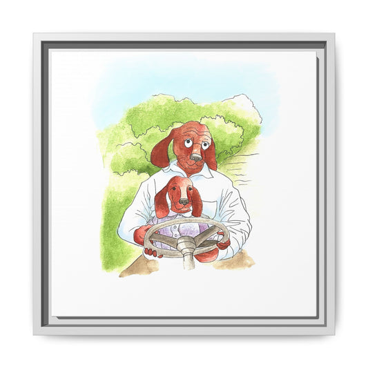 Dogi Fun Matte Canvas Framed
