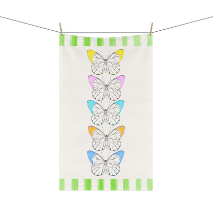 Butterfly Chroma Tea Towels (Cotton Creamy White, Poly Bright White)