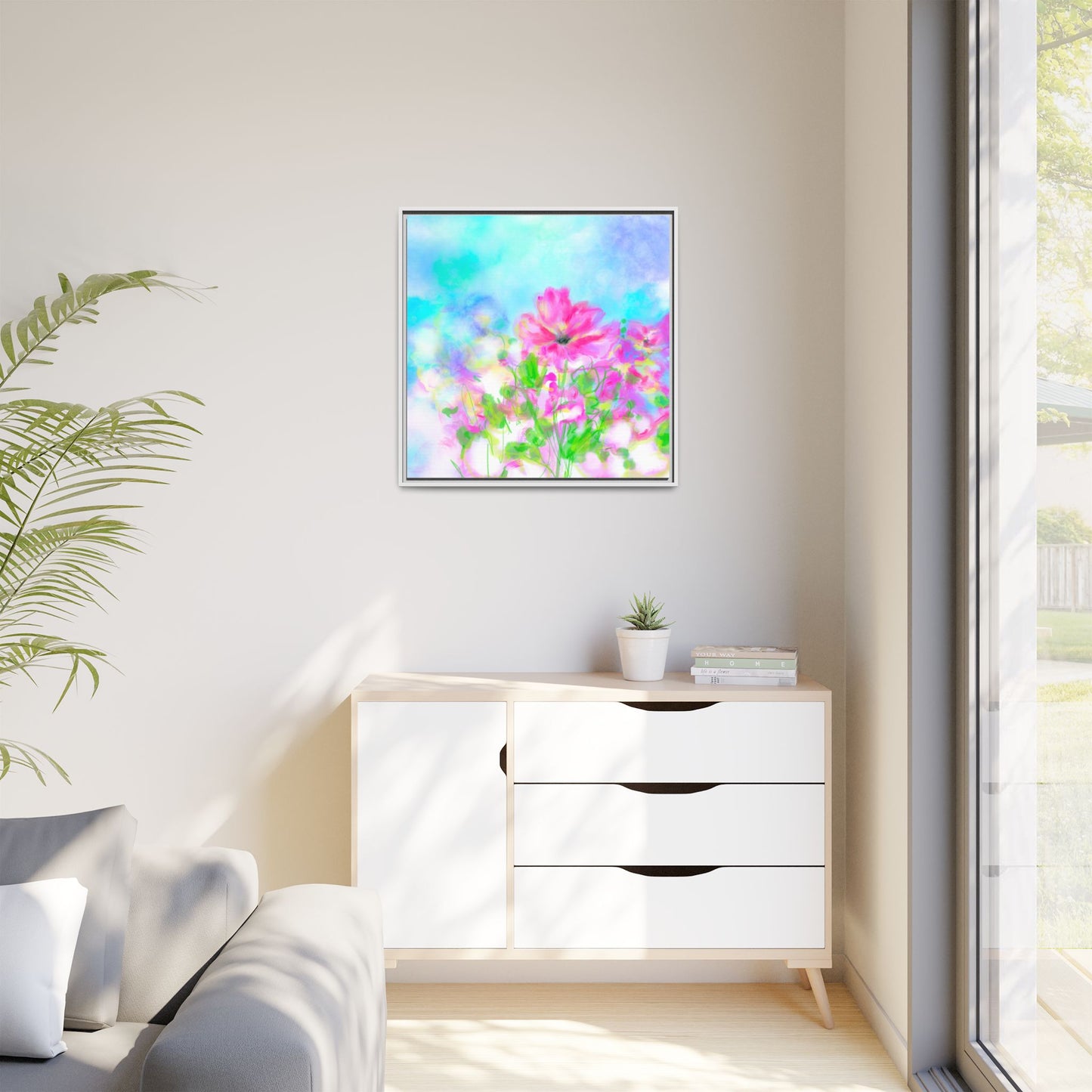 Flower Fun Framed Matte Canvas