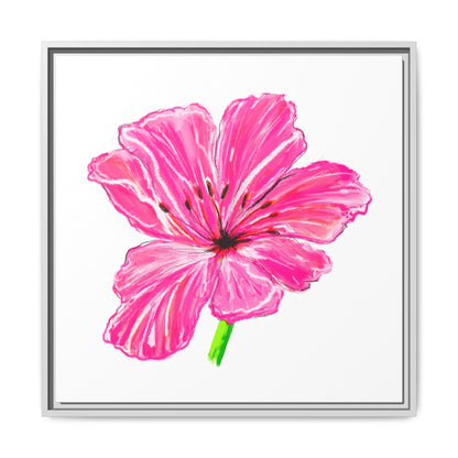 Dancing Tulips Matte Canvas, Framed Warm Pink