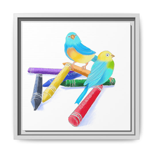 Jolly Birds Matte Canvas Framed