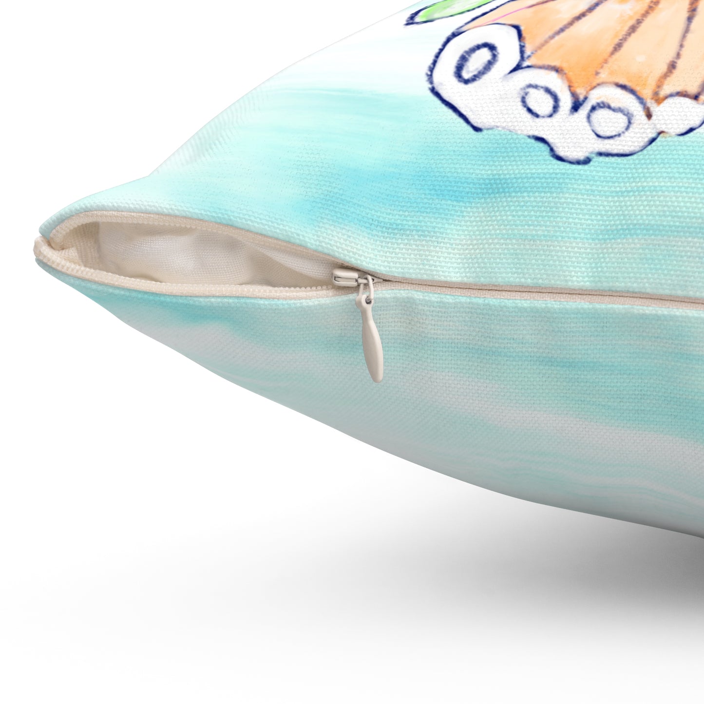 Square Pillow Butterfly Flutter Right  Facing Orange