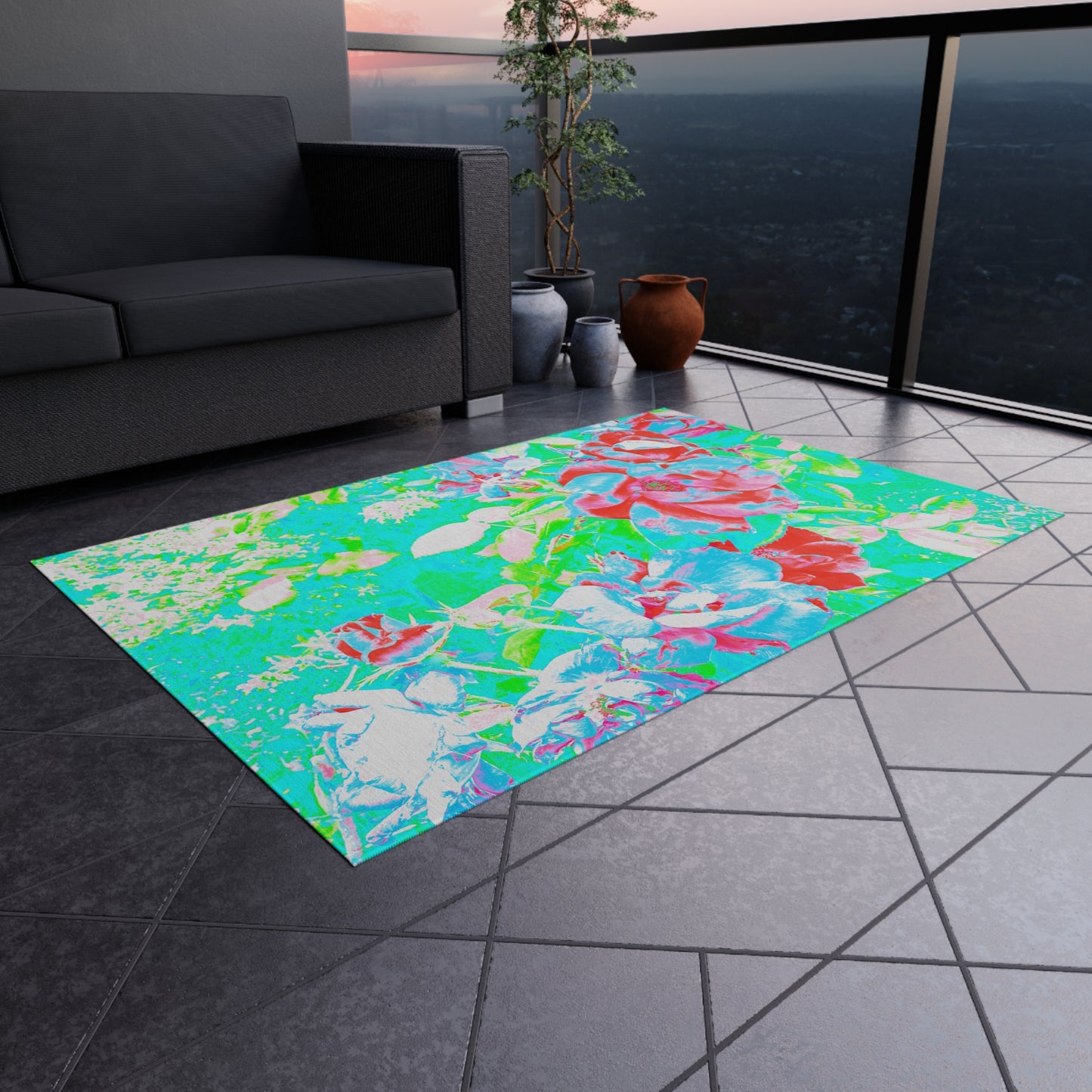 Indoor/Outdoor Rug Abstract Garden Joy