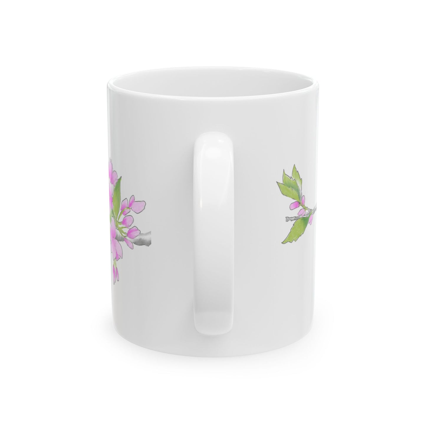 Jolly Birds Ceramic Mug, (11oz, 15oz), Yellow and Aqua