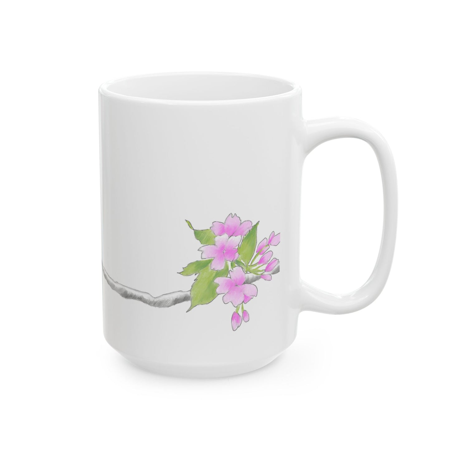 Jolly Birds Ceramic Mug, (11oz, 15oz), Raspberry
