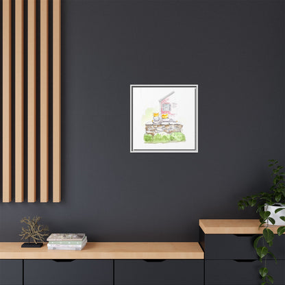 Kitty Fun Matte Canvas Framed