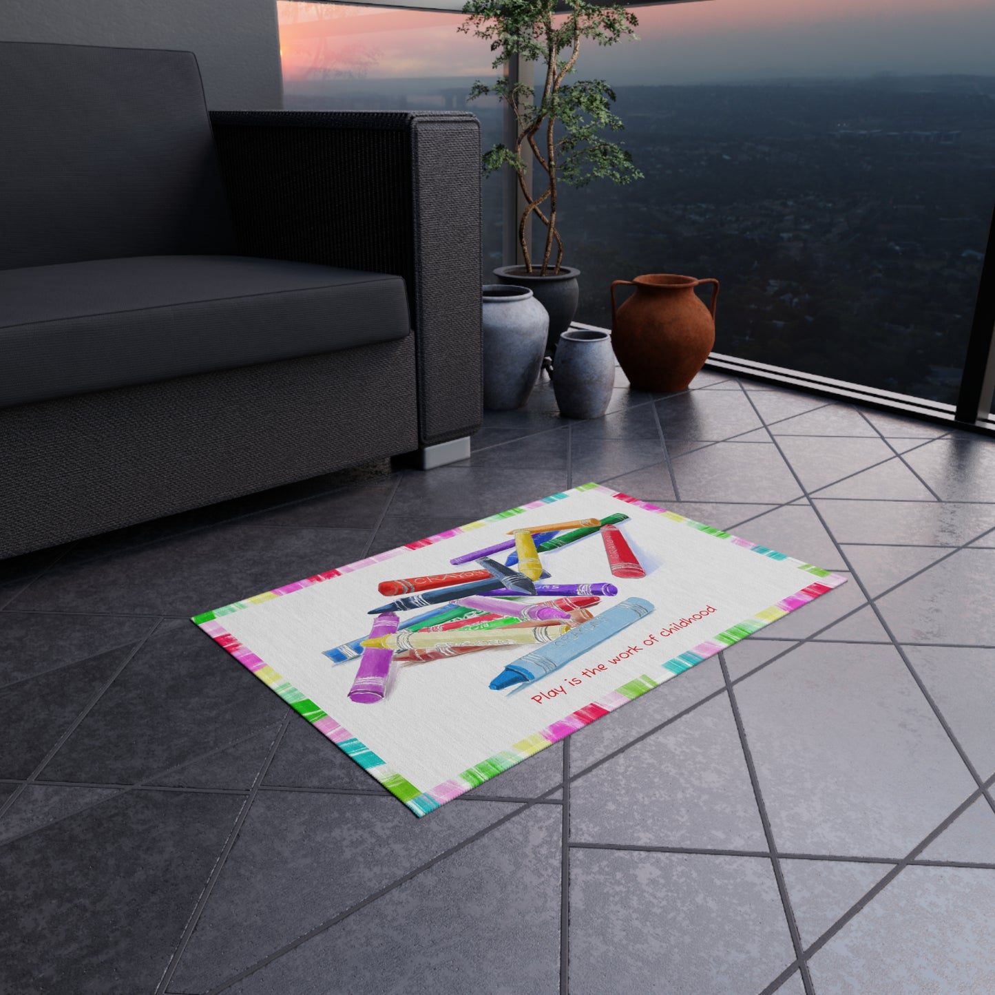 Pattern Play Indoor/Outdoor Rug Play is the work of childhood