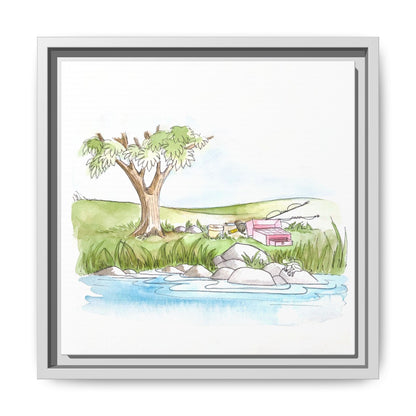 Kitty Fun Matte Canvas Framed