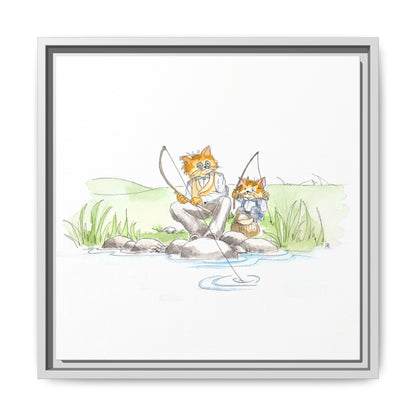 Kitty Fun Matte Canvas Framed