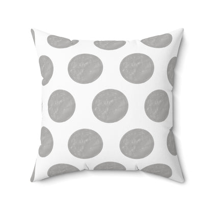 Polka Dot Palette Polyester Square Pillow Gray