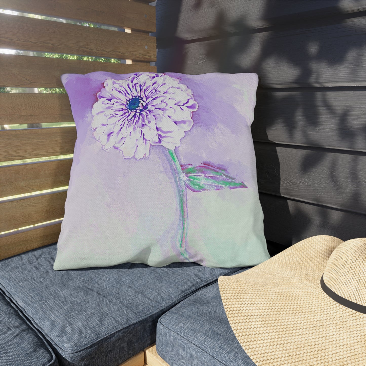 Outdoor Pillows Abstract Zinnia Color Story