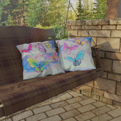 Outdoor Pillows Fluttering Butterflies C