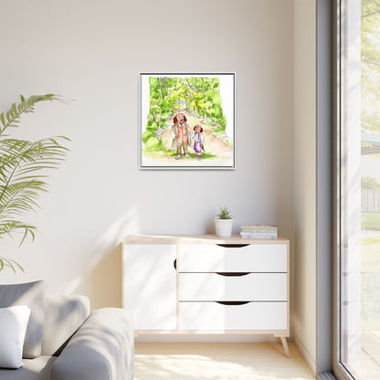 Dogi Fun Matte Canvas Framed