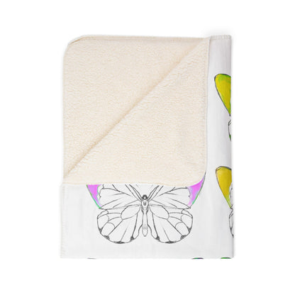 Fleece Sherpa Blanket Chromatic Flutter