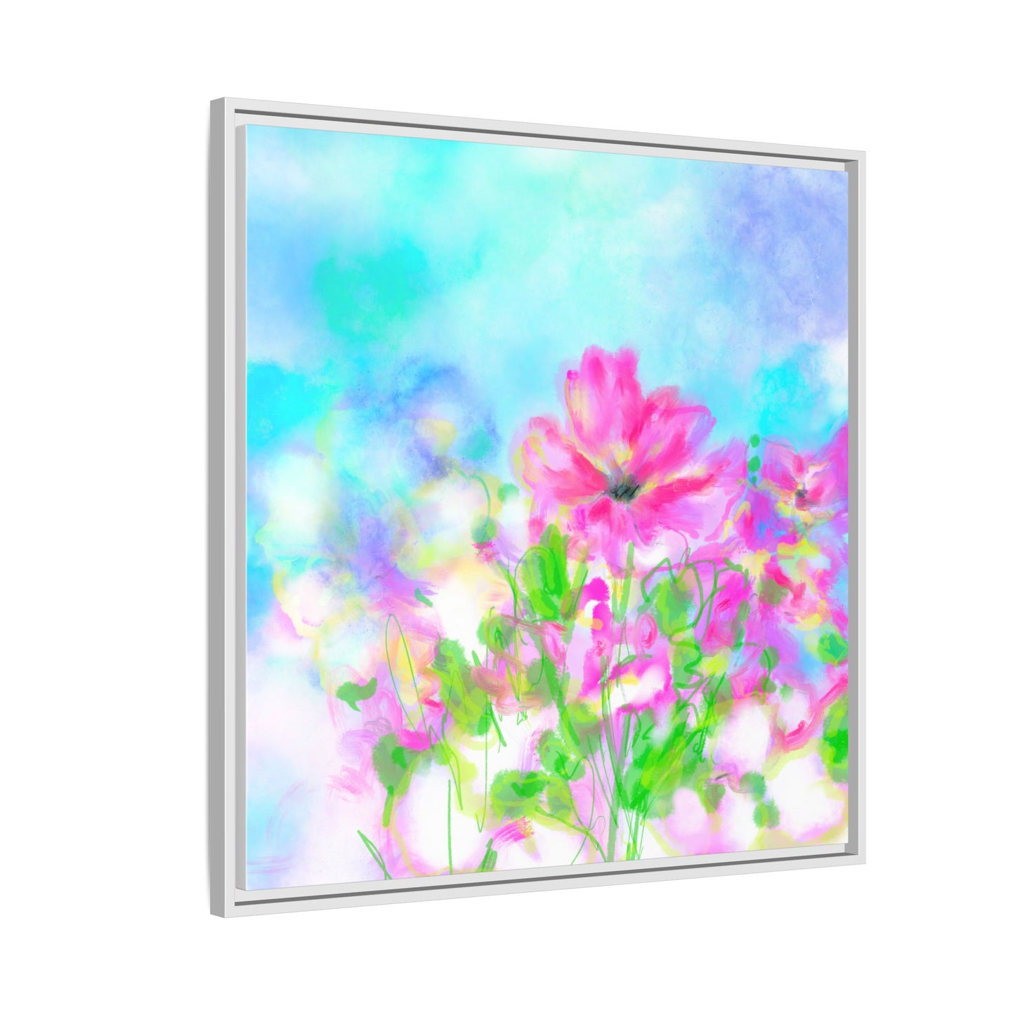 Flower Fun Framed Matte Canvas