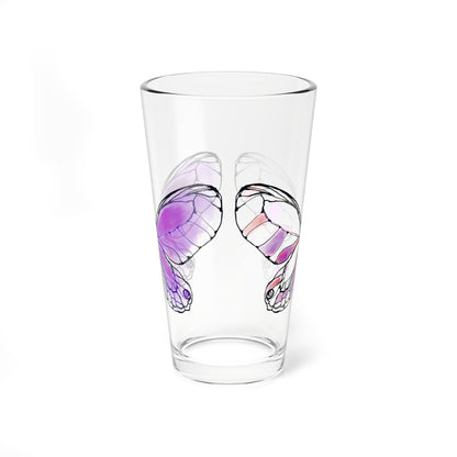 Mixing Glass, 16oz Butterfly Colorful Watercolor
