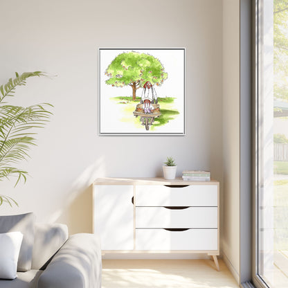 Dogi Fun Matte Canvas Framed