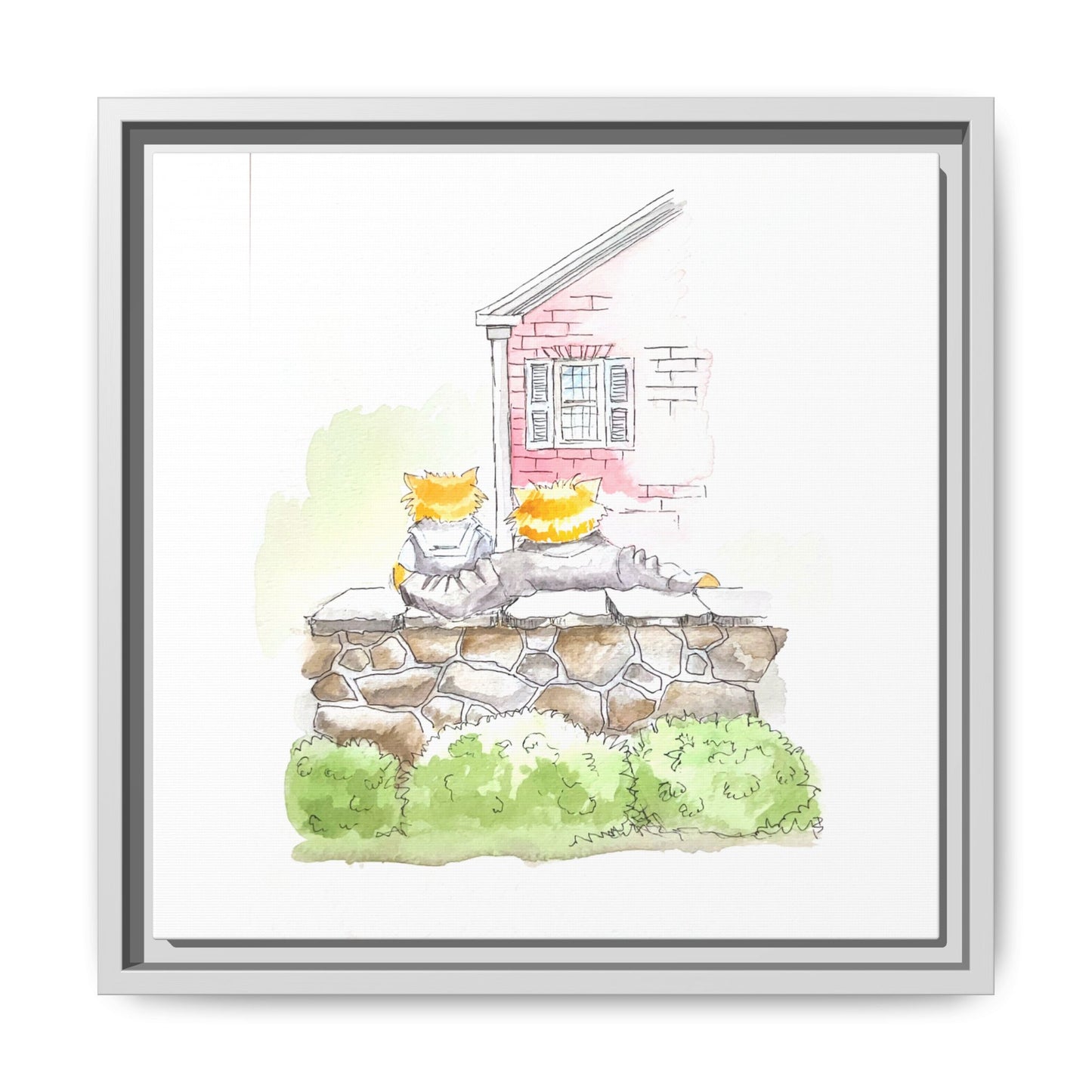 Kitty Fun Matte Canvas Framed