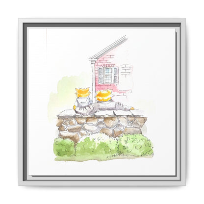 Kitty Fun Matte Canvas Framed