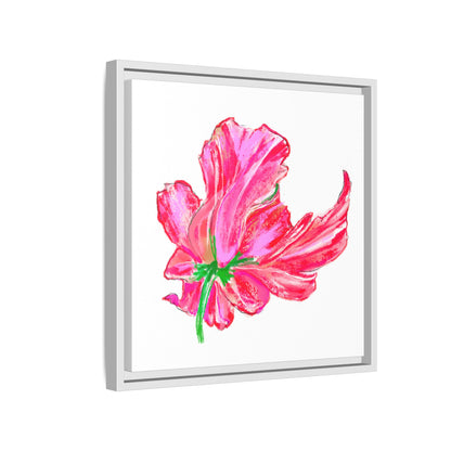 Dancing Tulips Matte Canvas, Framed (Multi-color) Pink Red