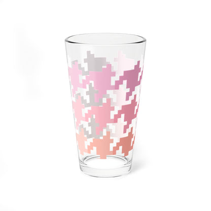 Mixing Glass, 16oz Houndstooth Fun