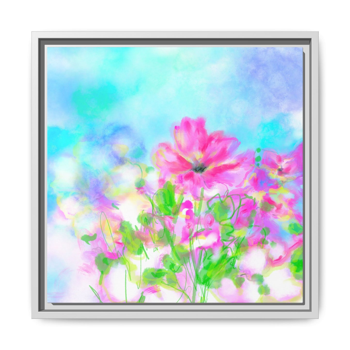 Flower Fun Framed Matte Canvas