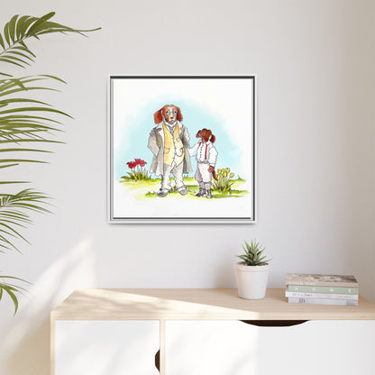 Dogi Fun Matte Canvas Framed