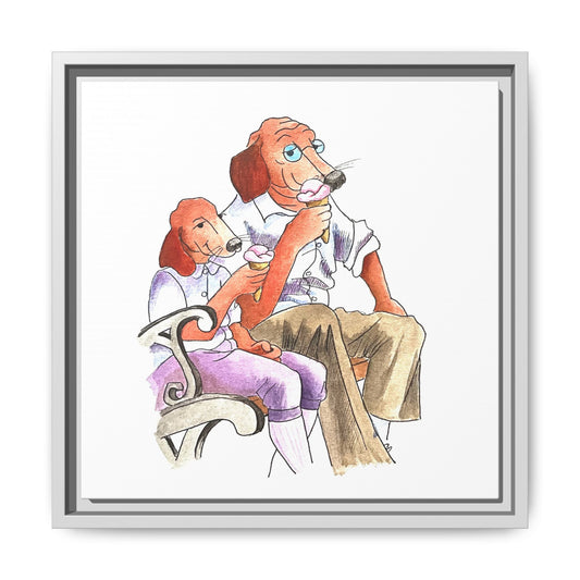 Dogi Fun Matte Canvas Framed