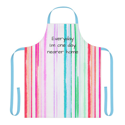 Watercolor Stripes Apron, 5-Color Straps Our Hearts our restless
