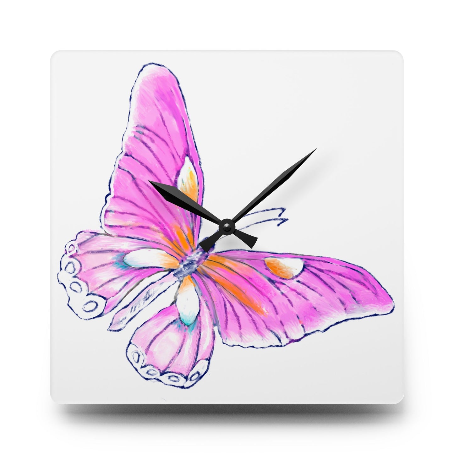Swing Wall Clock Bright Pink