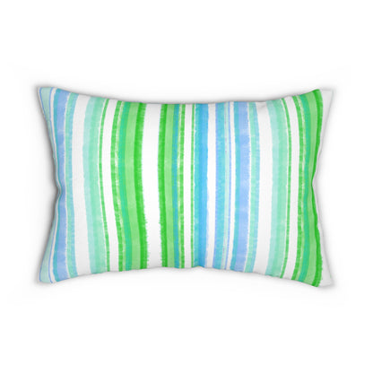 Pillows Spun Polyester Lumbar Watercolor Stripes